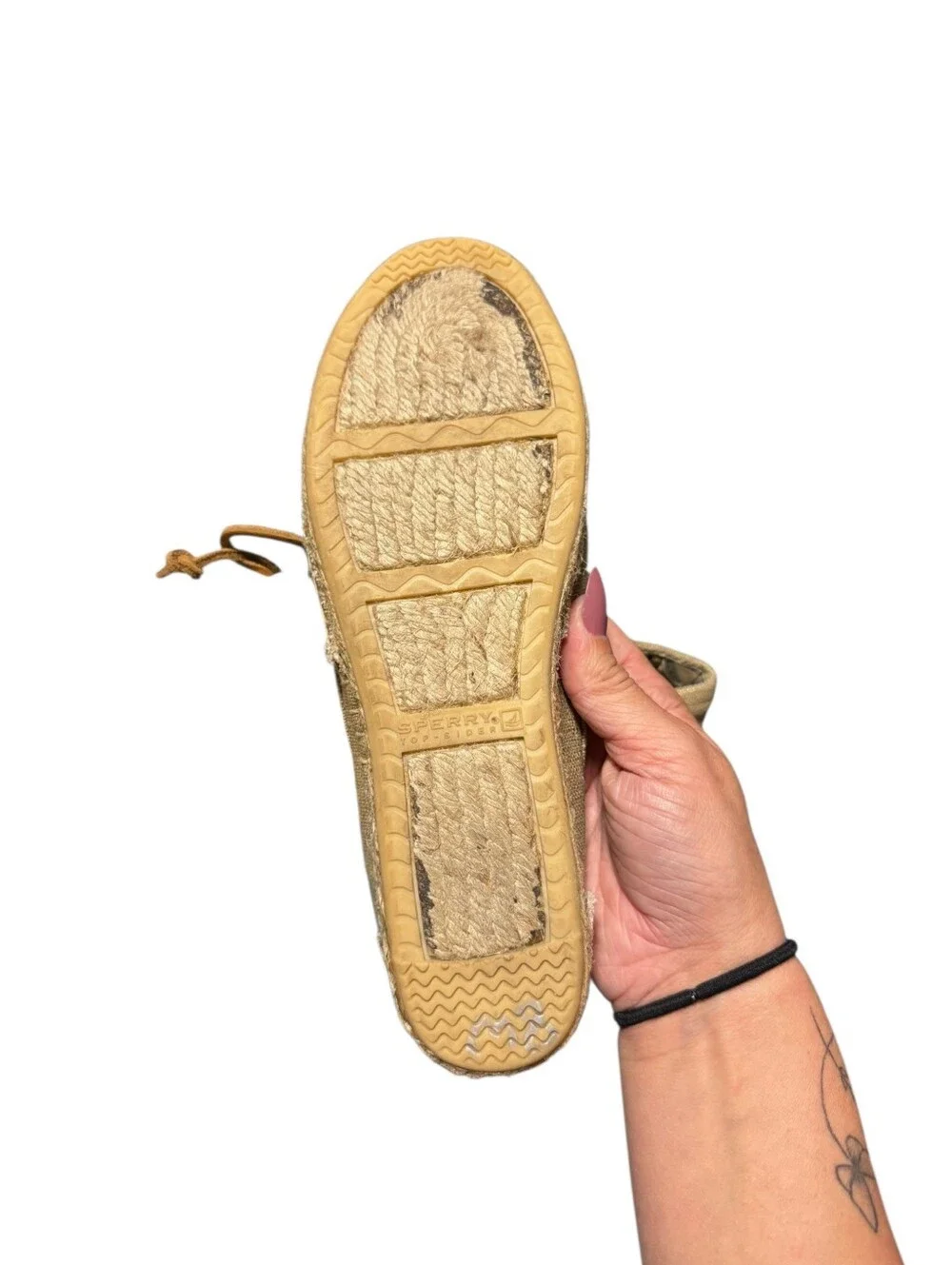 Sperry Casual Espadrille Slip-On Loafers Gold sz 5